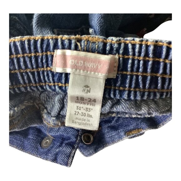 Old Navy Jeggings & Denim Jeans Baby Girl 18-24M Multicolor Floral Elastic Waist - Picture 5 of 11